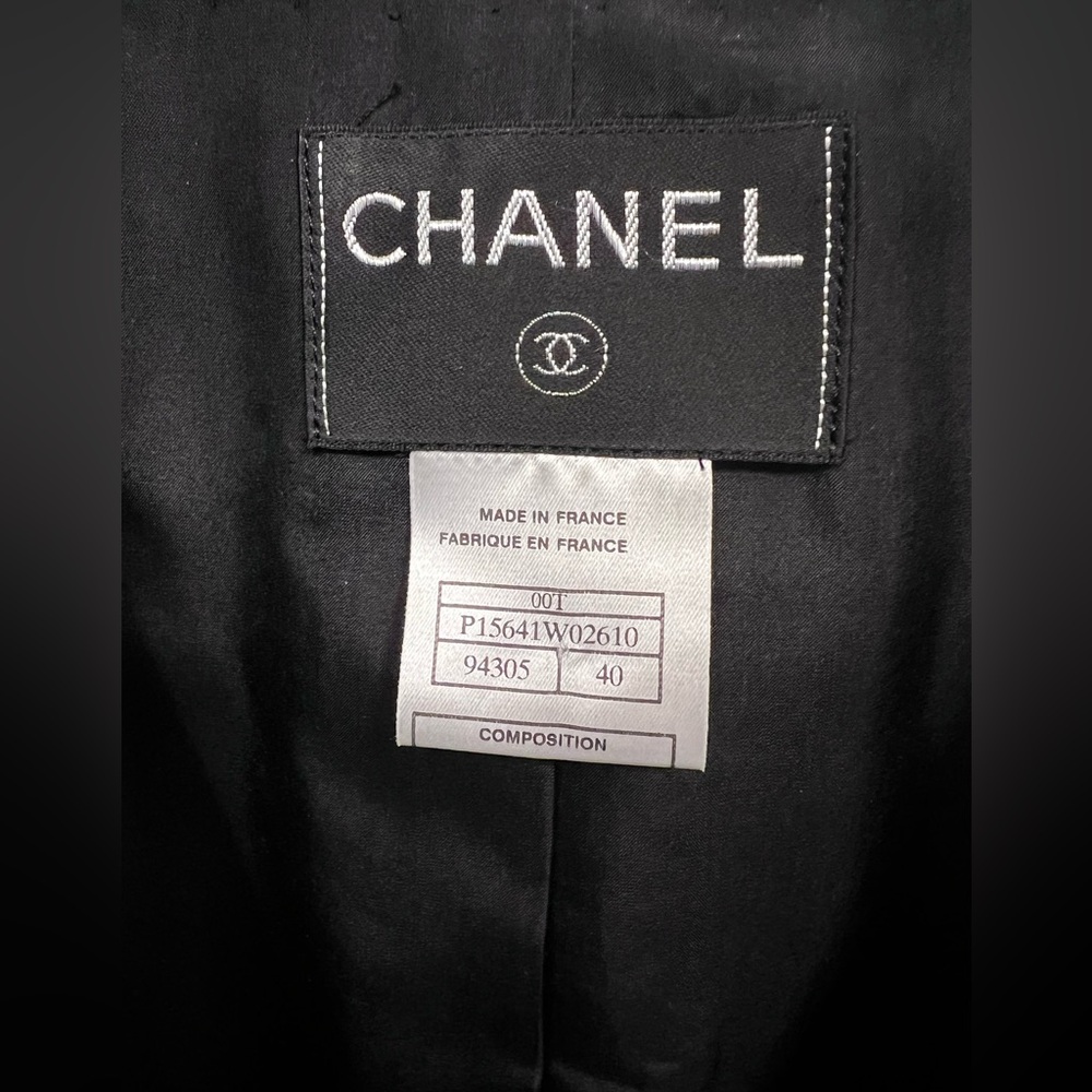 *NWT* Chanel Black Nylon/Wool/Silk Tweed Jacket & Skirt Suit or Midi dress - Picture 8 of 15